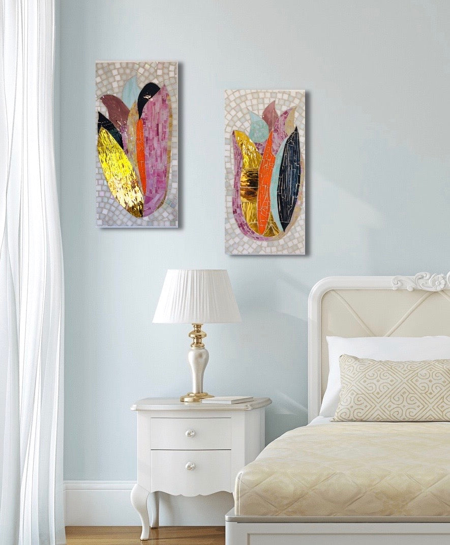 Lotus Rising- 12”x24” (two pieces)